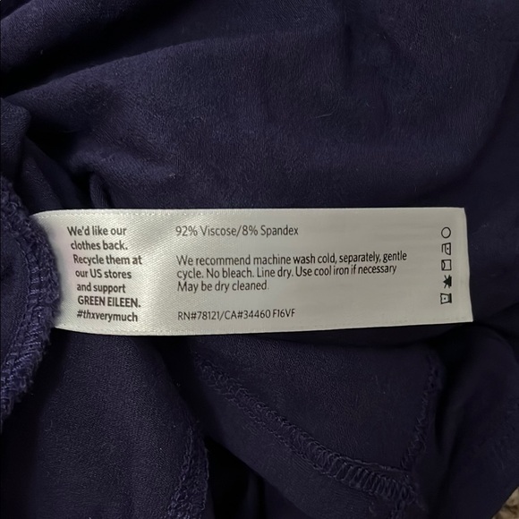 Eileen Fisher Deep Purple Viscose Blend Open Front Cardigan - Size XS - Picture 3 of 16